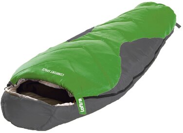 Спальний мішок Mumien Comfort Space зелено-сірий 230x85x70 см до -23°C