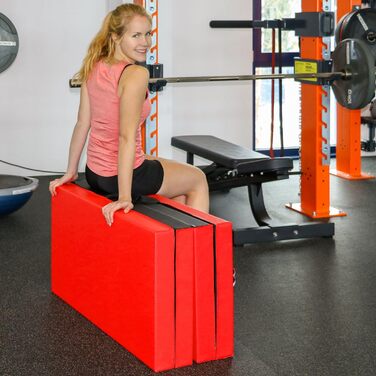 Складаний гімнастичний мат EYEPOWER 8 см, 200x100 см – м'який мат для дому, акробатики, йоги, спорту, дітей, з підвищеним захистом від падінь, для використання в приміщенні та на вулиці