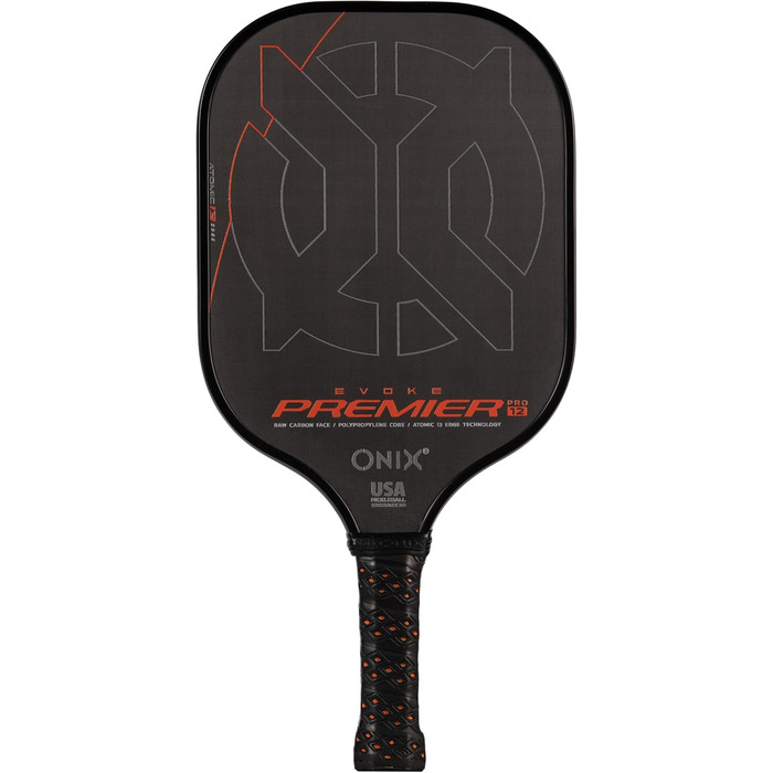 Падл для піклболу Onix Evoke Premier Pro Raw Carbon (12 мм, чорний)
