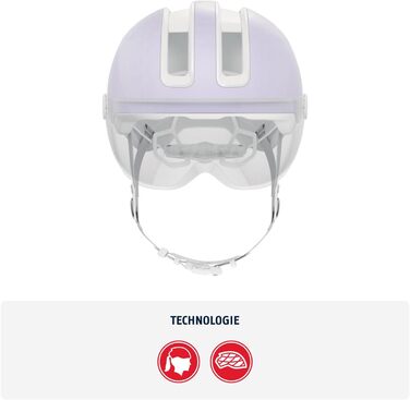 Велошолом ABUS Stadthelm HUD-Y ACE з візором і LED-підсвіткою для чоловіків і жінок, магнітний, акумуляторний ліхтар