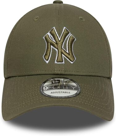 Кепка New Era 9Forty Strap Cap з вишитим логотипом New York Yankees (оливковий)