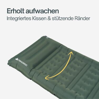 Надувна ізомат Extradicke 12 см - з насосом та подушкою. Ідеально для кемпінгу, піших прогулянок та байкпакінгу