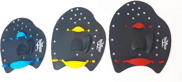 Пальмарі Професійні плавальні палетки з гумкою для тренувань у басейні, чорний/жовтий