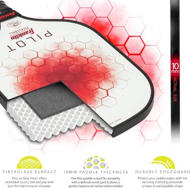 Падл для піклболу Franklin Sports Paddle Pilot, універсальний розмір, червоний