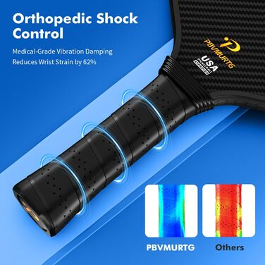 Ракетка для піклболу з вуглецевого волокна, термоформована, T7003K, USAPA, 16 мм ядро, для максимального обертання