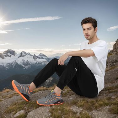 Чоловічі трейлранні кросівки для хайкінгу та трекінгу. Легкі, дихаючі, з антиковзкою підошвою. Розміри 39-48 (Сірий, 47 EU)