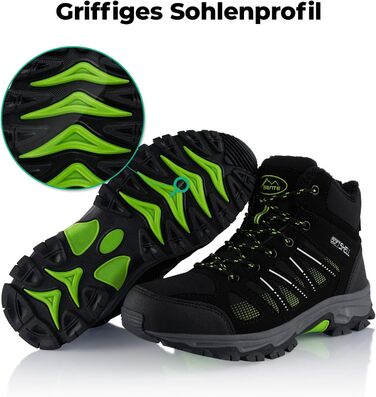 Черевики для ходьби Softshell для жінок та чоловіків, зимові, утеплені, чорно-зелені (38 EU)