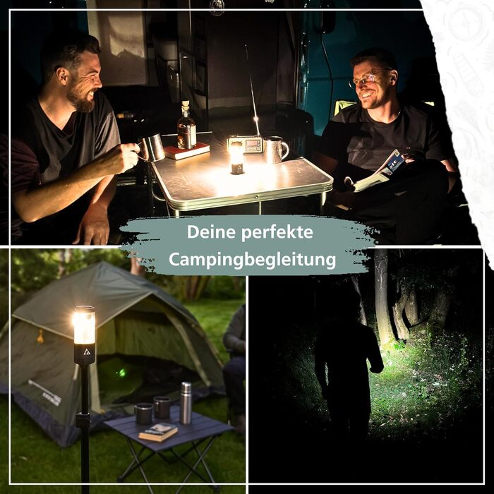 Ліхтар кемпінговий LED Acta Berg 450 люмен, акумуляторний з Power Bank (4000 mAh), до 150 год, IP44, оливково-сірий