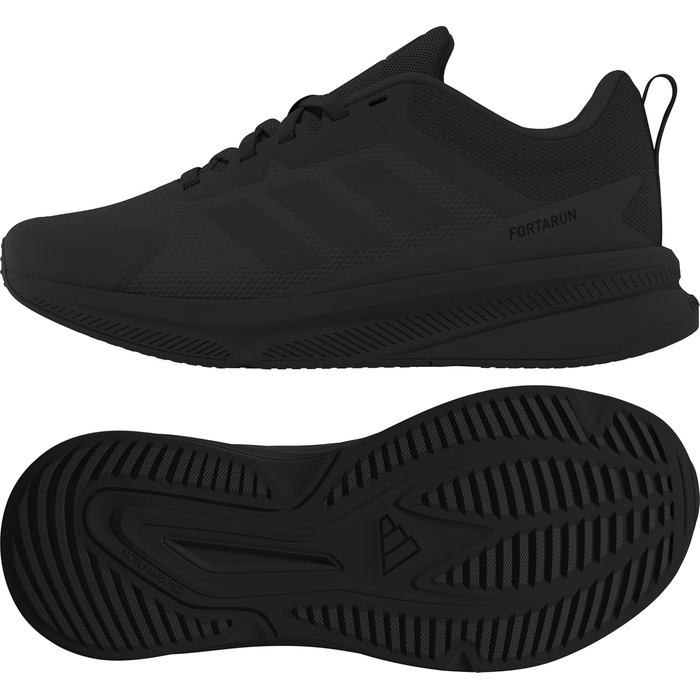 Дитячі кросівки Adidas Fortarun 4.0 для дівчаток та хлопчиків, розмір 38 2/3 EU, чорний колір