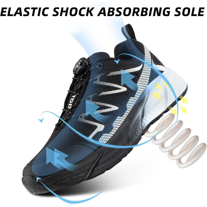 Кросівки для чоловіків та жінок, спортивні, для бігу та трейлраннінгу, чорного кольору, розміри EU 37-47 (J1 Schwarz Weiss, 41 EU)