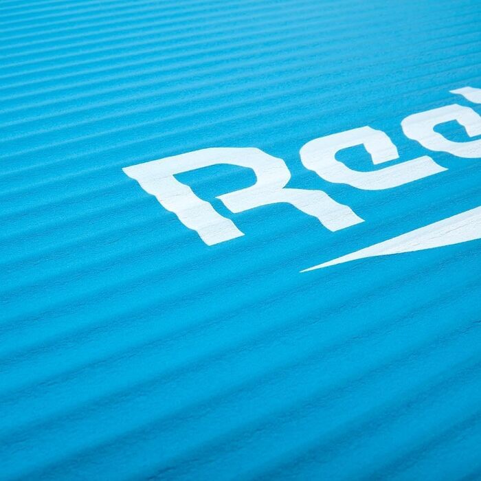 Reebok килимок для фітнесу 15 мм, синій, нековзкий, натуральна гума, для тренувань, фітнесу та домашніх занять