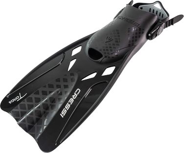 Ласти CRESSI Tonga (набір) для снорклінгу та плавання, чорні, L/XL (42/47) + маска Baron