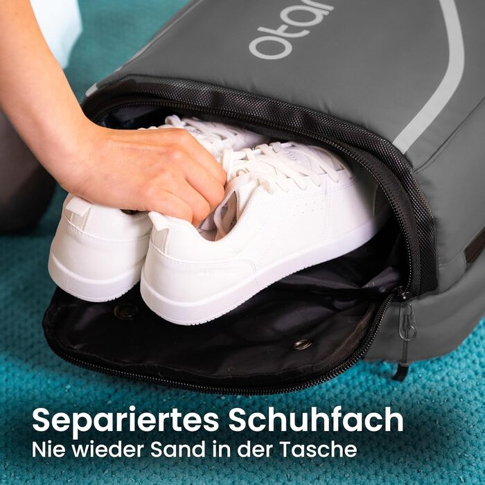 Рюкзак тенісний Otaro з відділенням для взуття, ноутбука та термо-відділенням для ракеток 42л | Чоловіча та жіноча тенісна сумка з дощовиком та мішком для одягу