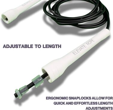 Стрибкове канат Elevate Speed Rope MAX - професійний, 5 мм, 3 м, з міцного PVC та нейлону, чорний