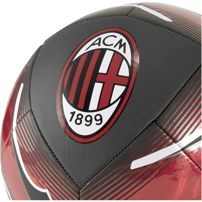 Футбольний м'яч PUMA AC Milan ICON, розмір 5, чорний/червоний
