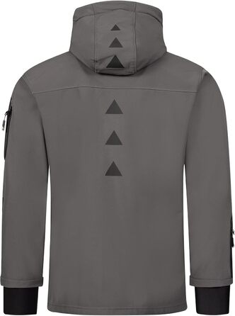 Чоловіча куртка-софтшелл Rock Creek Outdoor H-127 водонепроникна для прогулянок та активного відпочинку, темно-сіра, розмір 5XL