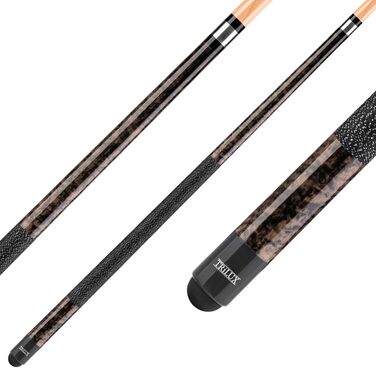 Білярдний кий Winsport Trilux Profi, клен з унікальним малюнком 'пташине око', обмотка з льону, сталевий з'єднувач, 13 шкіряних накладок, колір сірий