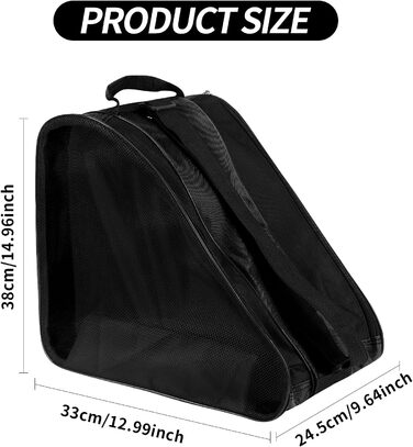 Чохол для роликових коліс, унісекс, з регульованим плечовим ременем, чорний. Підходить для жінок, чоловіків та дітей.