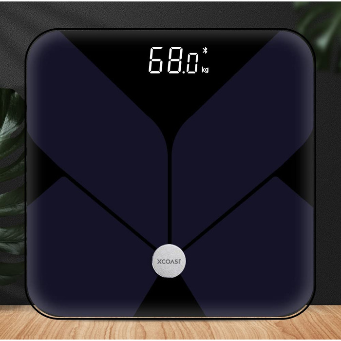 XCOAST WELLISCALE: Розумна вага з Bluetooth - аналіз складу тіла, фітнес-вага (чорний)