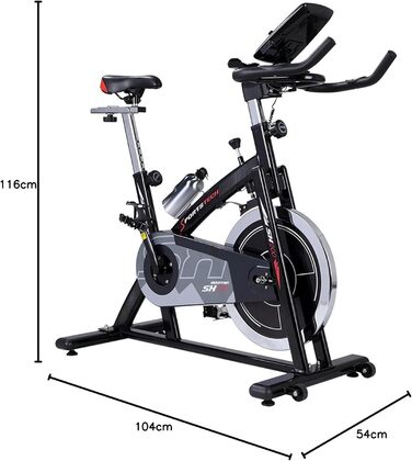 Велотренажер Sportstech SX200 з маховиком 22 кг, домашній ергометр із підтримкою мультіплеєр APP, для кардіо та витривалості