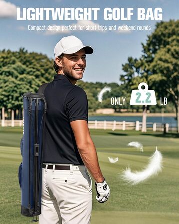 Сумка для гольфу на штативі A2-Blue, легка, з 3 кишенями, 2-х секційна, для тренувань та гри