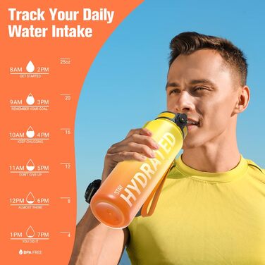 Спортивна пляшка Sahara Sailor 750 мл, тританова, BPA-free, герметична, для води, для спорту, велосипеда, кемпінгу, йоги, фітнесу, вогняний дизайн