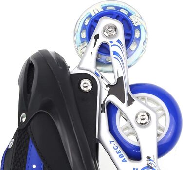 Дитячі ролики-кольоротки, регульовані, 3-в-1, для дівчаток та хлопчиків, розмір 31-38, блакитні