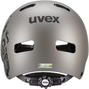 Дитячий велосипедний шолом uvex kid 3 cc, чорний матовий, регулювання розміру, вентиляція, 51-55 см