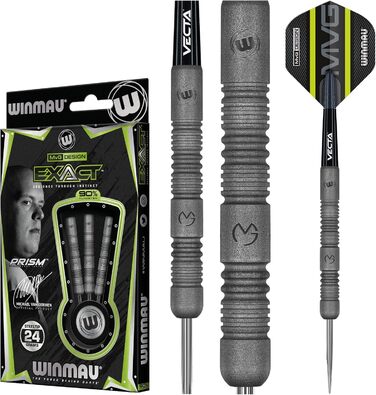 Дротики WINMAU Michael Van Gerwen MvG Exact, вольфрамові, 24 г, з оперенням і стержнями