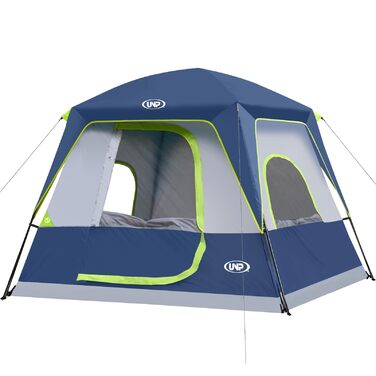 Намет кемпінговий Campingzelt для 4-8 осіб, водонепроникний з тентом, темно-синій 240x210x180 см для кемпінгу, туризму та трекінгу
