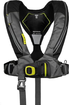 Рятувальний жилет Spinlock Deckvest 6D автоматичний, з обплетенням, чорний/антрацит