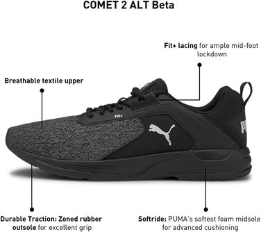 Кросівки Puma Comet 2 Alt Beta для бігу по місту, 40.5 EU, Puma Black