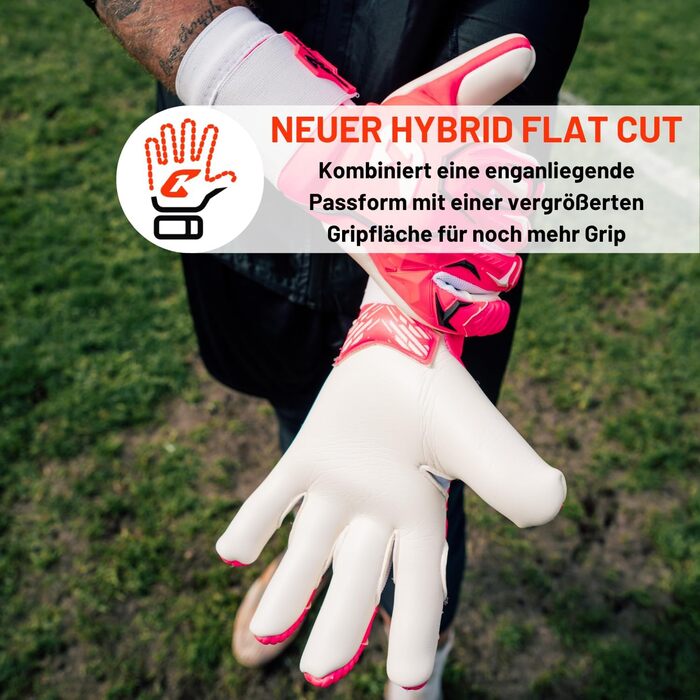 Воротарські рукавички CATCH&KEEP Profi для дорослих - максимальне зчеплення - преміум модель - футбольні воротарські рукавички з технологією Octopus Grip ViVor Crazy Orange 12