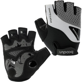 Велосипедні рукавички для чоловіків та жінок, напівпальцеві, дихаючі, антиковзні - сірий колір, розмір M