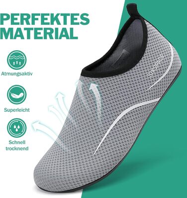 Чоловічі та жіночі аквашузи Sixspace для плавання, серфінгу, йоги. Швидка сушка, дихаючі, slip-on. Розмір 47 EU