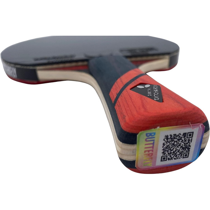 Професійна ракетка для настільного тенісу Butterfly Dimitrij Ovtcharov чорна, ITTF, накладка Wakaba 2,1 мм, EVA, набір з 3 м’ячами для просунутих гравців