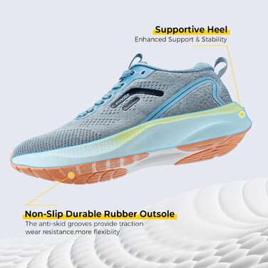 Кросівки для бігу чоловічі FitVille широкі (44.5 EU) – дихаючі, спортивні, для занять спортом, вулиці, біг, блакитні