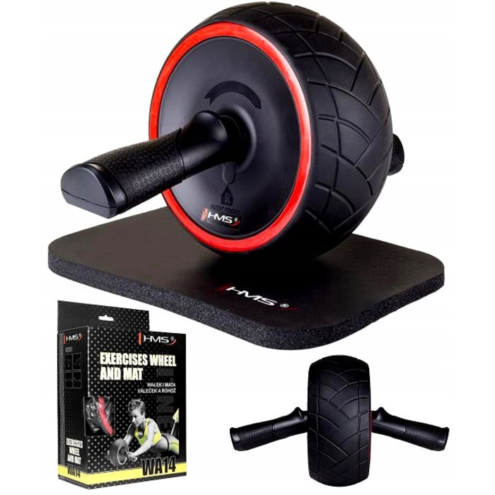 Ролик для м'язів преса AB Wheel + міні-килимок — HMS