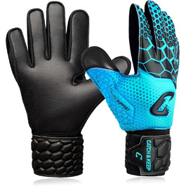 Дитячі футбольні воротарські рукавички CATCH & KEEP Kralle Junior Pro 3.0 з ультрасильним Falcon Grip, професійна якість, ідеальна посадка для дітей