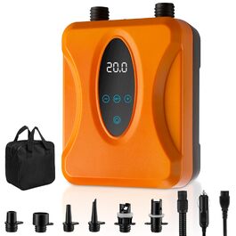 Електричний насос для SUP-дошки 20 PSI, акумуляторний інтелектуальний компресор з двома режимами (накачування та випуск повітря) для падлборду, кайта, надувних матраців та кемпінгових наметів