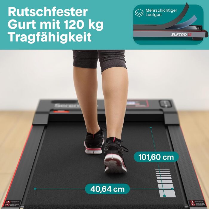 Ходункова доріжка SereneLife SL12 для дому – компактна, складна, з LED-дисплеєм та керуванням через додаток