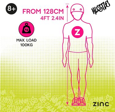 Дитячий трюковий ролер Hustle: легкий, з професійним кермом, підшипниками ABEC та колесами 100 мм