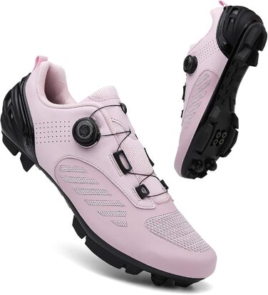 NGARY Велосипедні черевики MTB для жінок, дихаючі черевики для гірського велосипеда, сумісні з SPD 2 болти з клітами, черевики для велоспорту на відкритому повітрі, розмір 40 EU