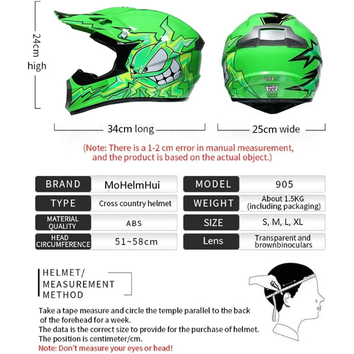 Дитячий мотокросовий шолом Fullface для MTB, ABS, з рукавичками, маскою та окулярами, шолом для кросового мотоцикла, ендуро, Downhill, ATV