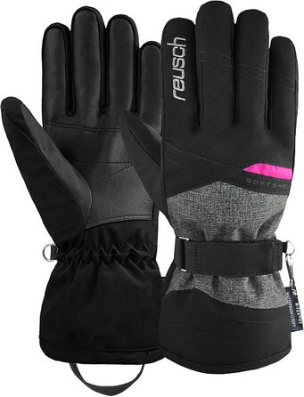 Жіночі лижні рукавички Reusch Hellen R-TEX XT чорні з рожевим, розмір 8