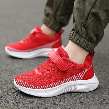 Дитячі спортивні кросівки для занять гімнастикою та тенісу. Легкі дитячі кросівки для залу, бігу та повсякденного носіння. Червоні, розмір 35 EU.