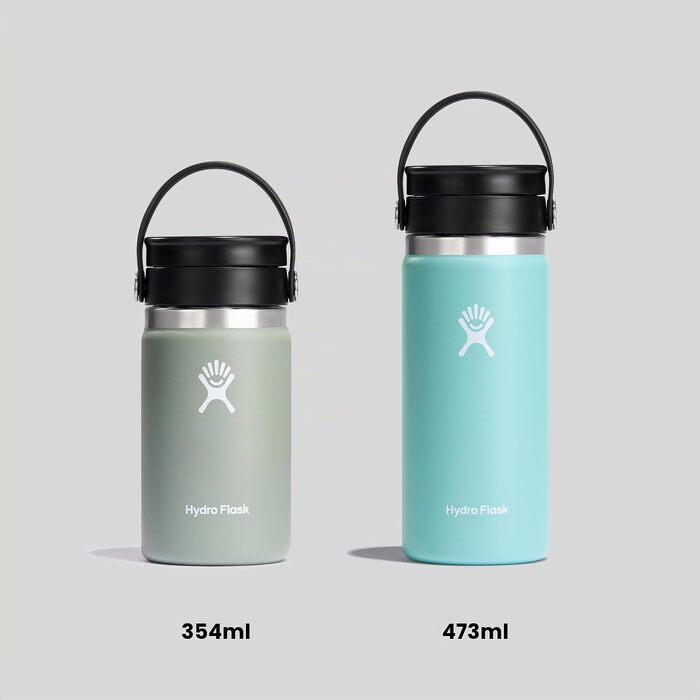 Термос Hydro Flask 473 мл з вакуумною ізоляцією зі сталі, герметична кришка Flex Sip, для кави та напоїв (Колір: Agave)