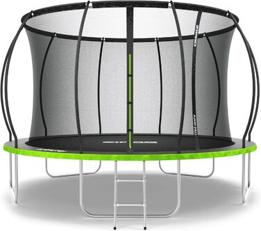 ZIPRO JumpPro Premium Трамплін для дітей Outdoor, садова модель з сіткою, стійкий до погодних умов, захист від УФ-випромінювання, легка збірка, вантажопідйомність до 150 кг, діаметр 252/312/374/435/496 см (10'/12'/15'/17'/20')
