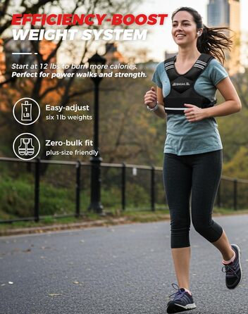 Вага для тренувань BAGAIL, регульована, 5.5-8.2 кг, для силових тренувань, фітнесу та аеробіки (чорна)