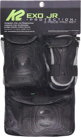 Дитячі роликові ковзани K2 Exo Jr з захистом, унісекс, чорні/сірі/зелені